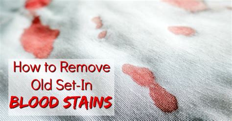 how to dry fake blood on clothing|removing set in blood stains.